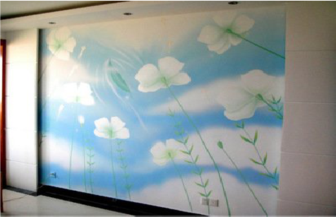 叶县画墙绘怎么画好白云的蓬松感？