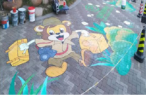 叶县夏季画地面彩绘会遇到的问题