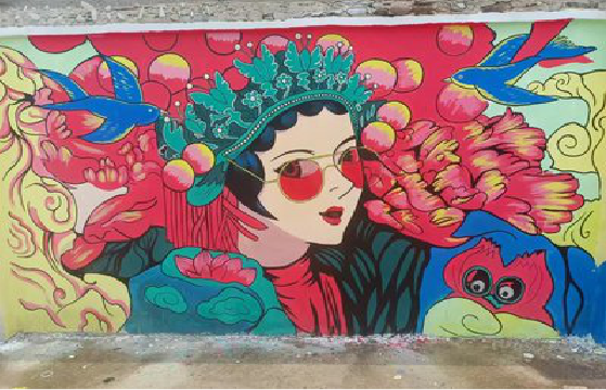 叶县墙体彩绘-网红墙