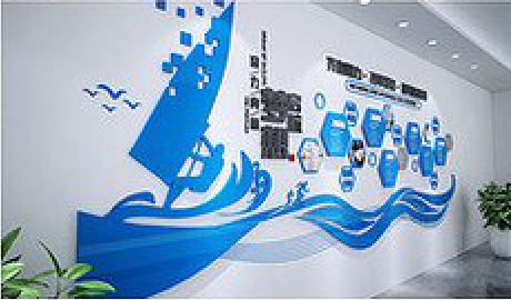 叶县海浪主题文化墙如何设计？