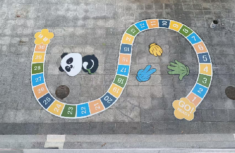 叶县地面游戏彩绘