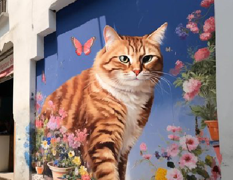 叶县自己绘制有个性的手绘墙