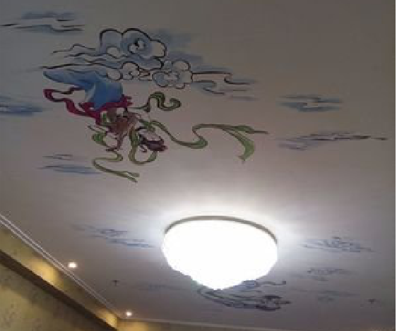 叶县如何快速绘制天花板上的手绘墙？