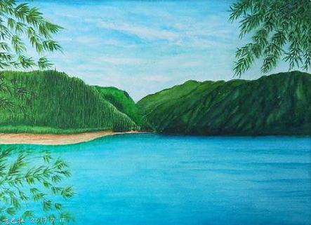 叶县在墙绘中，如何绘画绿水青山？