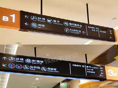 叶县如何通过商场标识牌引导客流分布？